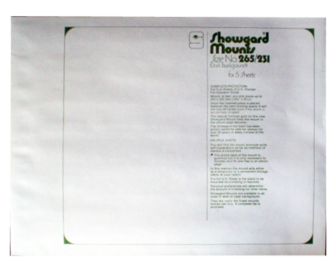 265/231 Showgard Blocks, Strips and Souvenir Sheets (Black)
