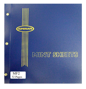 Supersafe Mint Sheet File, 32 Sheet Capacity (Blue)