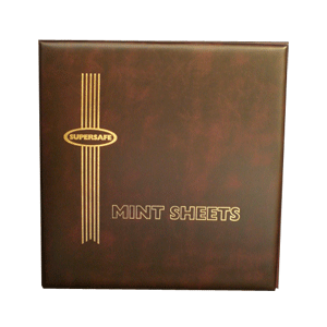 Supersafe Deluxe Mint Sheet Stamp Album 100 Pages (Red)