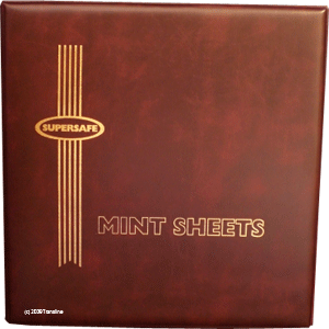 Supersafe Deluxe Mint Sheet Binder Only (Red)