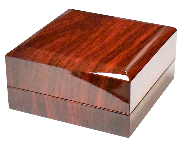 Wood Coin Capsule Display Box ( L ) with Light - Grain Finish