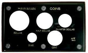 Capital Plastics Holder for Hawaiian 5 Coin Set (Dollar, Half Dollar, Quarter, Dime, Cent)