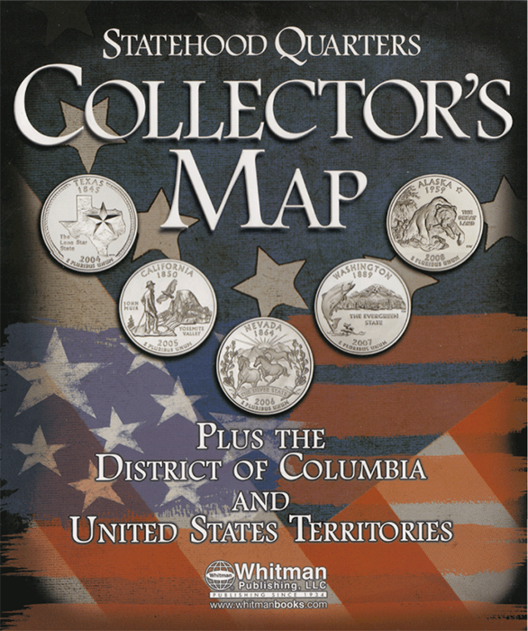 Whitman Collectors Map for Statehood Quarters 1999 - 2009