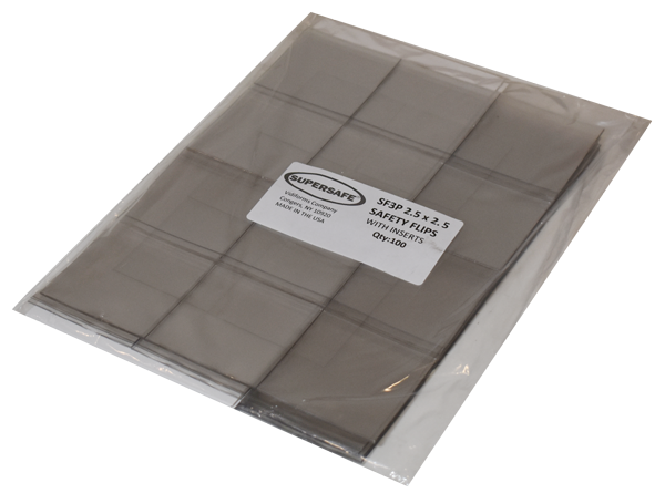 Supersafe Musemu Grade 2.5x2.5 Coin Flips - 100 per Pack (Inserts)