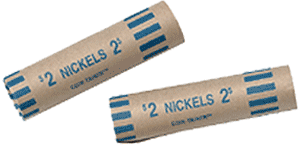 Preformed Tube Coin Wrappers - Nickel - 1000 PK