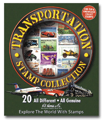 H.E Harris Transportation Stamp Collection