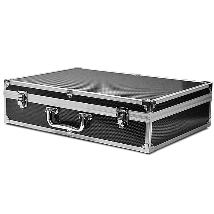 Falcon Series - 100 Slab ABS Box  - Front Handle  - Diamond Pattern / Black