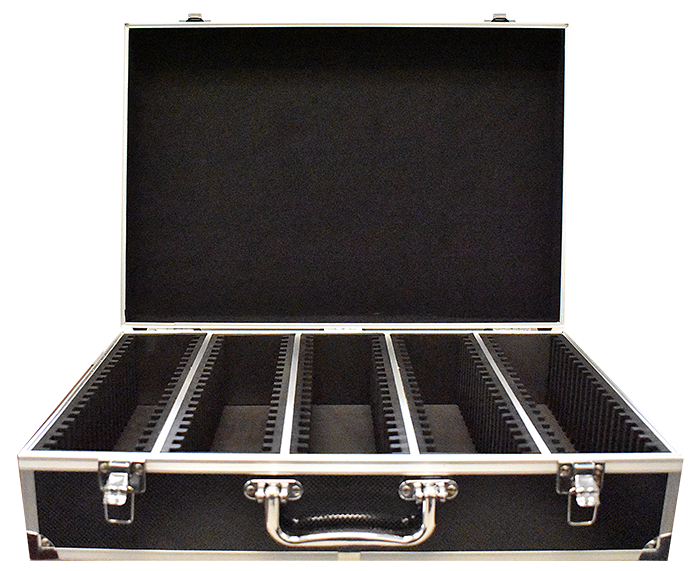 Falcon Series - 100 Slab ABS Box  - Front Handle  - Diamond Pattern / Black