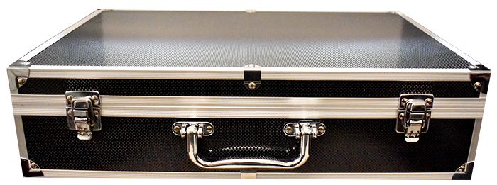 Falcon Series - 100 Slab ABS Box  - Front Handle  - Diamond Pattern / Black