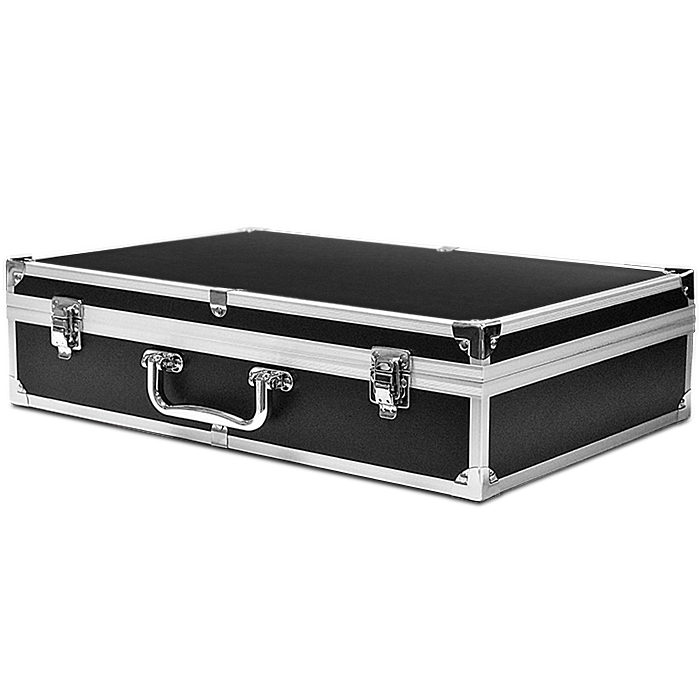 Falcon Series - 100 Slab ABS Box  - Front Handle  - Black Pleather