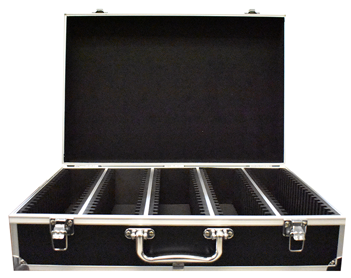 Falcon Series - 100 Slab ABS Box  - Front Handle  - Black Pleather