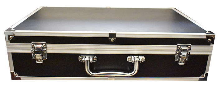 Falcon Series - 100 Slab ABS Box  - Front Handle  - Black Pleather
