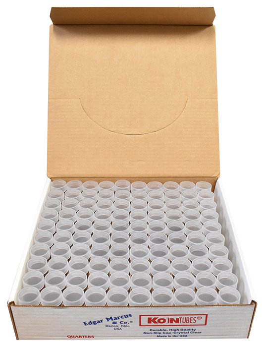 Edgar Marcus Quarter Coin Tube - 100 Pack