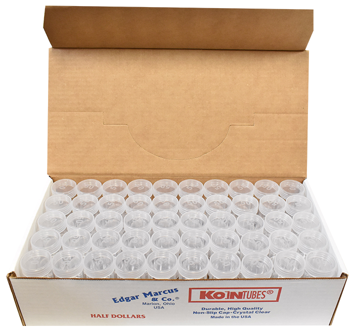 Edgar Marcus Half Dollar Coin Tube - 100 Pack