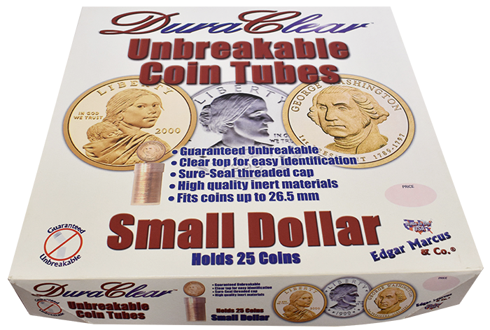 Edgar Marcus Small Dollar Coin Tube - Dura Clear