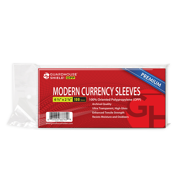 Guardhouse Shield OPP - Modern Premium OPP Currency Sleeves