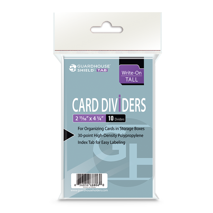 Guardhouse Trading Card Dividers - White Tall