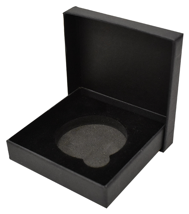 Single Coin Gift Box for Large Coin Capsules - (L) - Black