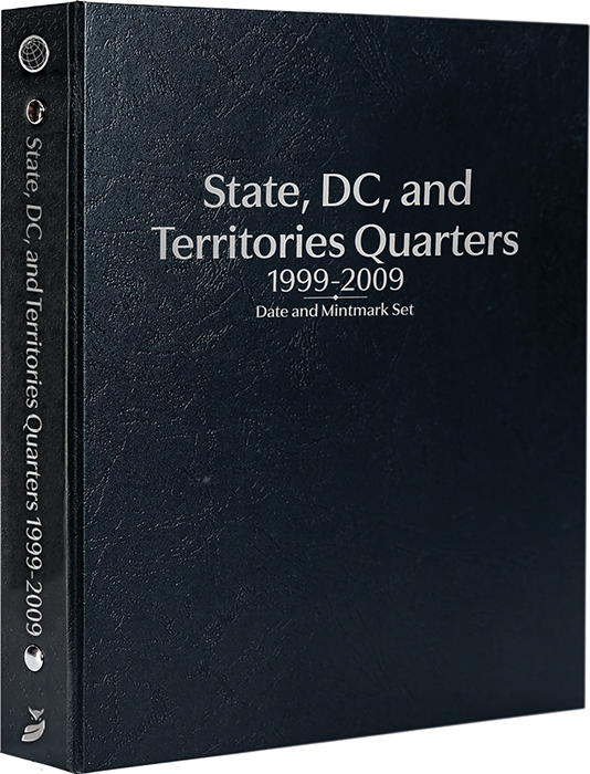 Whitman Prestige Quarter State, DC, and Territorial 1999-2009 - Date & Mintmark Set - P & D - Black
