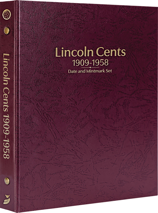 Whitman Prestige Lincoln Cents Album - 1909-1958 Date & Mintmark -Burgundy