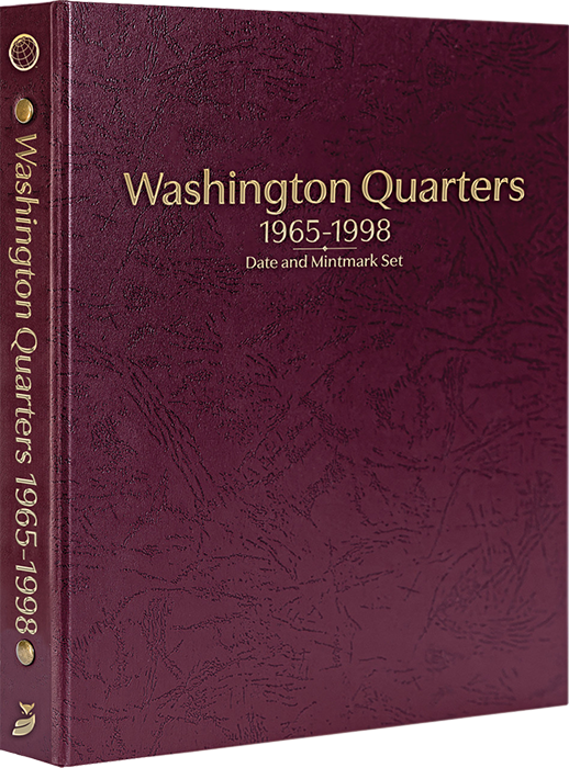 Washington Quarters 1965-1998 - Date & Mintmark Set P, D & S - Burgundy