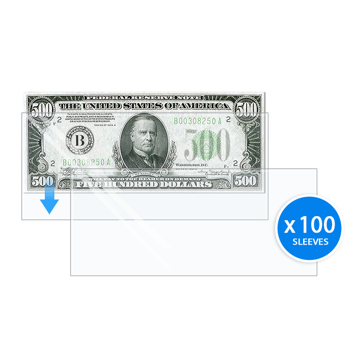 Shield OPP - Large Currency Sleeves - Premium OPP Currency Sleeves