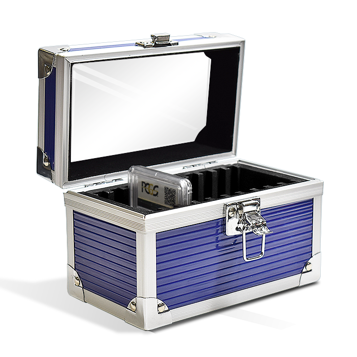Falcon Series 10 Slab Box - Clear Top - Blue