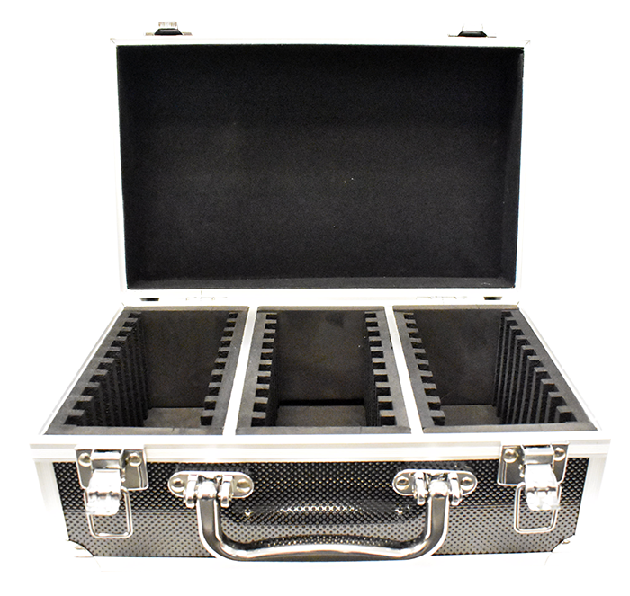 Falcon Series 30 Slab Box - Front Handle - Diamond Pattern - Black