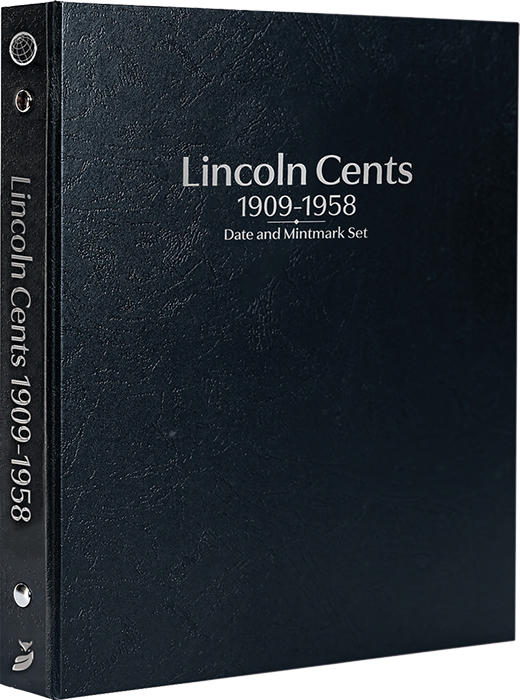 Whitman Prestige Lincoln Cents Album - 1909-1958 - Date & Mintmark Set P, D & S - Black