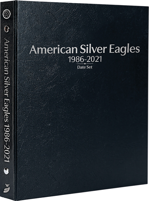 Whitman Prestige American Silver Eagle Album -1986-2021 - Date Set P, S, & W - Black