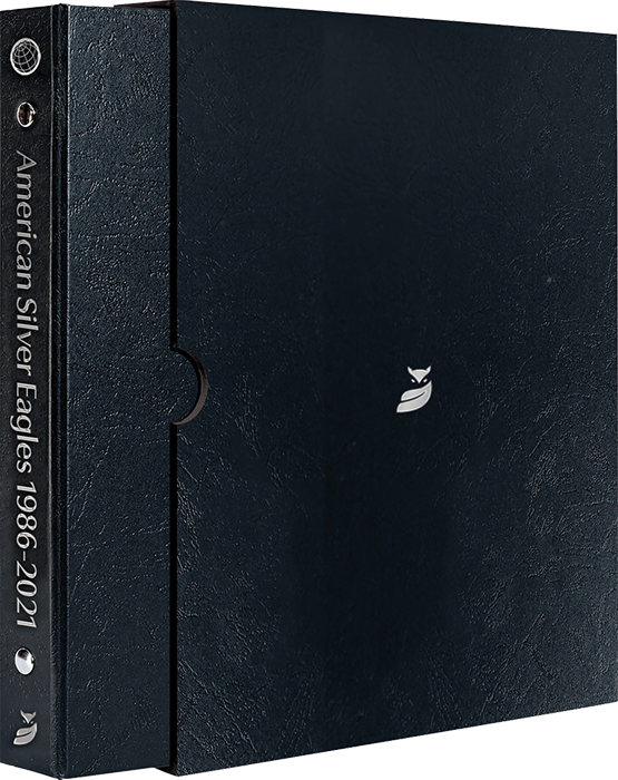 Whitman Prestige American Silver Eagle Album -1986-2021 - Date Set P, S, & W - Black