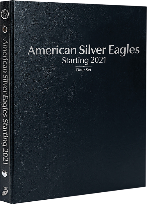 Whitman Prestige American Silver Eagle Album - Starting 2021 - Date Set P, S & W - Black