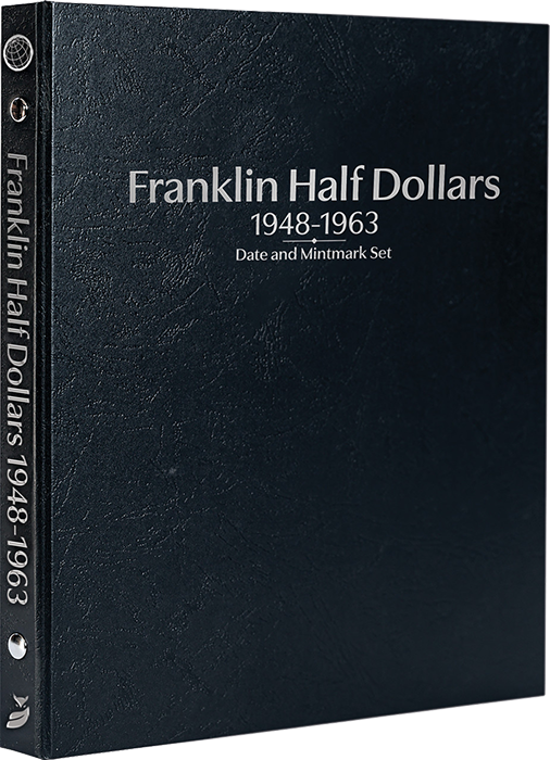 Whitman Prestige Franklin Half Dollars Album - 1948-1963 - Date & Mintmark Set P, D & S - Black