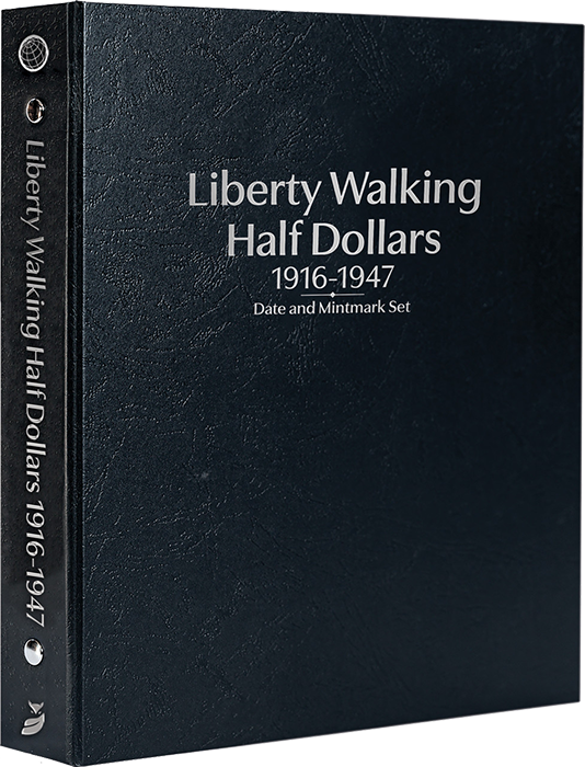 Whitman Prestige Liberty Walking Half Dollars Album 1916-1947 - Date & Mintmark Set P, D & S - Black