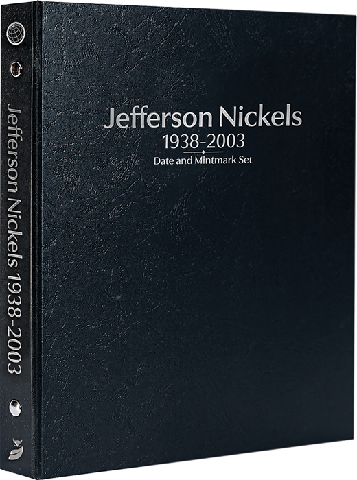 Whitman Prestige Jefferson Nickels Album - 1938-2003 - Date & Mintmark Set P, D & S - Black