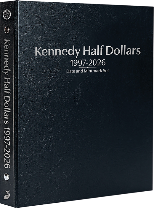Whitman Prestige Kennedy Half Dollars Album 1997-2026 - Date & Mintmark Set P, D & S - Black