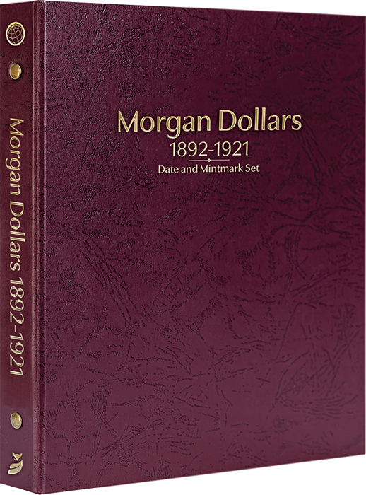 Whitman Prestige Morgan Dollars Album - 1892-1921 - Date & Mintmark Set P, D, S, CC, & O - Burgundy