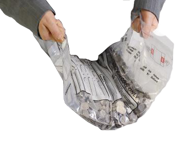 Double Handle Tamper Evident Money Bag - 50 Pack