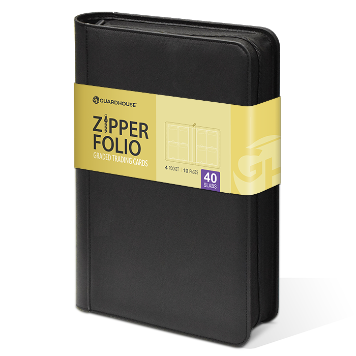 Guardhouse Graded Trading Card Zipper Folio for 40 PSA Card Slabs - Charcoal