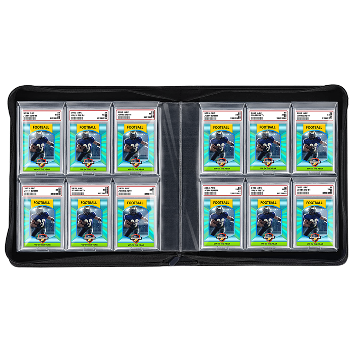 Guardhouse Graded Trading Card Zipper Folio for 60 PSA Card Slabs - Charcoal