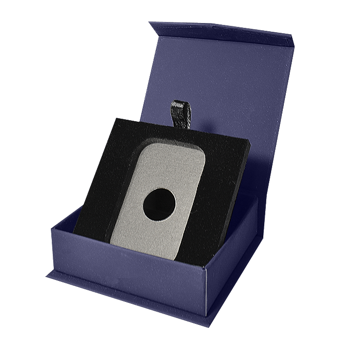 Magnetic Lid  Capsule Box for 1oz Silver Bar - Navy Blue