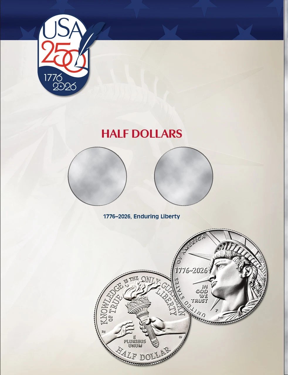Whitman Official Folder - Single Mint 2026 - 250th America Celebration