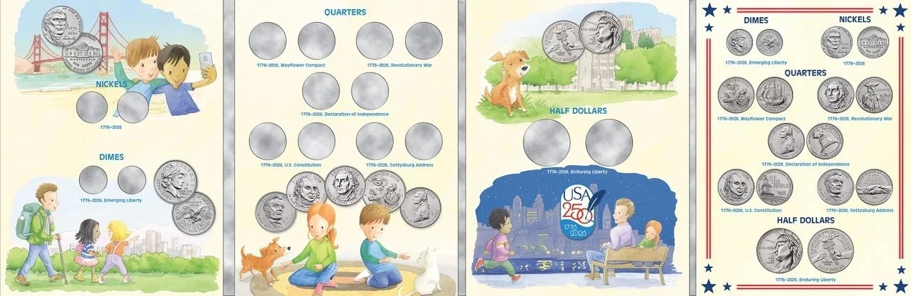 Whitman Official Folder - Kids Love Coins P&D 2026 - 250th America Celebration