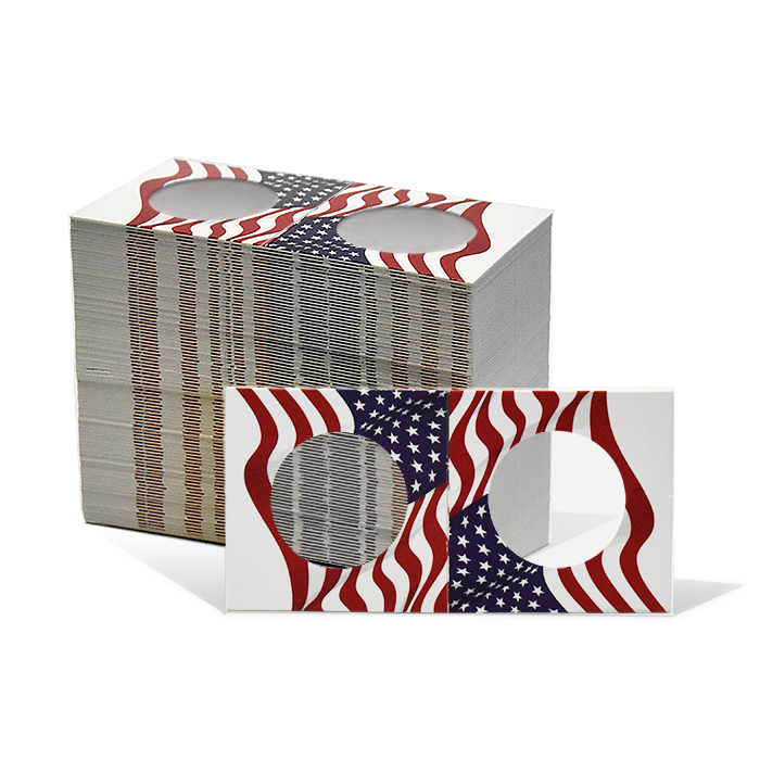 Guardhouse 2x2 Paper Coin Flip for Half/Small Dollar/Quarter - American Flag Print