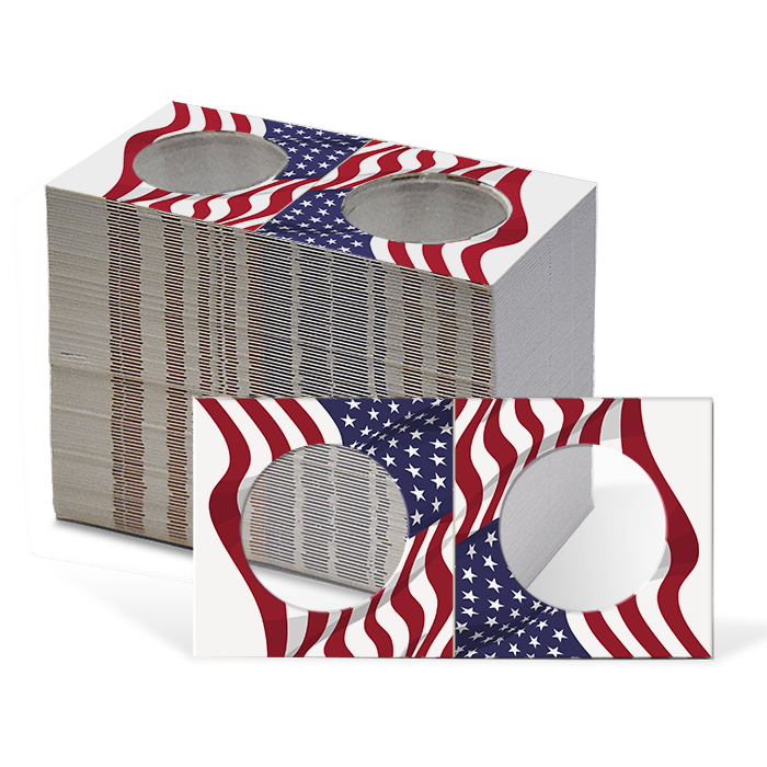 Guardhouse 2.5x2.5 Paper Coin Flip for ASE/Large Dollar - American Flag Print