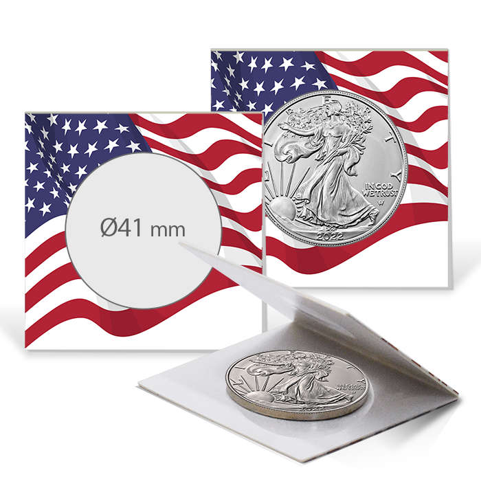 Guardhouse 2.5x2.5 Paper Coin Flip for ASE/Large Dollar - American Flag Print