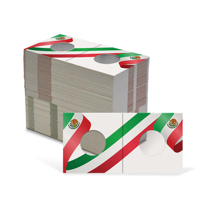 Guardhouse 2x2 Paper Coin Flips for Nickel/Cent - Mexican Flag Print