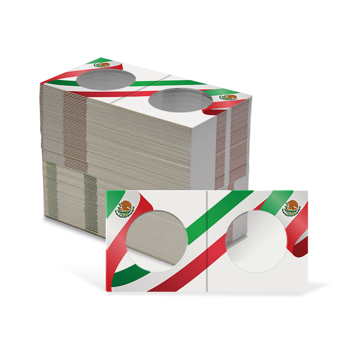 Guardhouse 2x2 Paper Coin Flip for Half/Small Dollar/Quarter - Mexican Flag Print