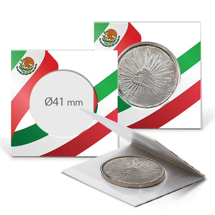 Guardhouse 2.5 x 2.5 Paper Coin Holders for ASE/Large Dollar - Mexican Flag Print
