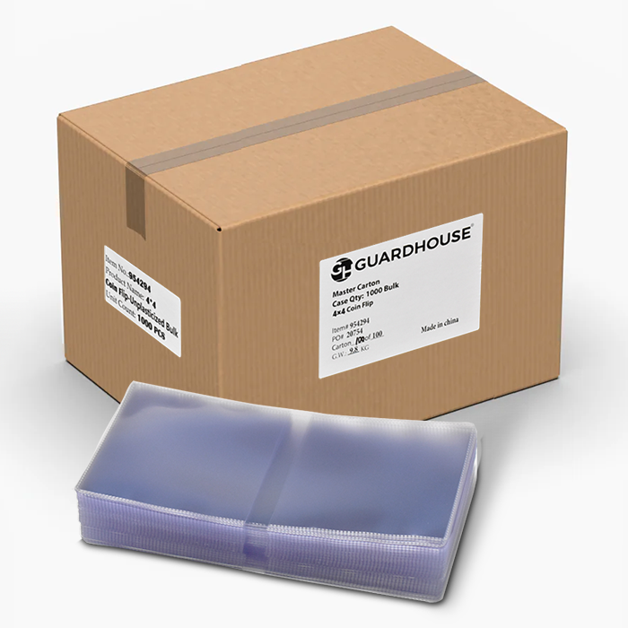 Guardhouse 4 x 4 Coin Flip - Unplasticized Bulk - 1000 Pack